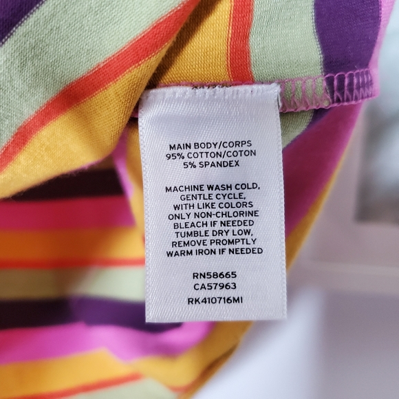 Nordstrom Abound 70s Style Striped Crop Top NWOT L - Picture 4 of 4